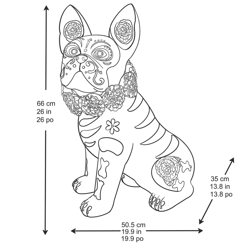 361912732287006 Figura Decorativa Día de Muertos, Bulldog Francés