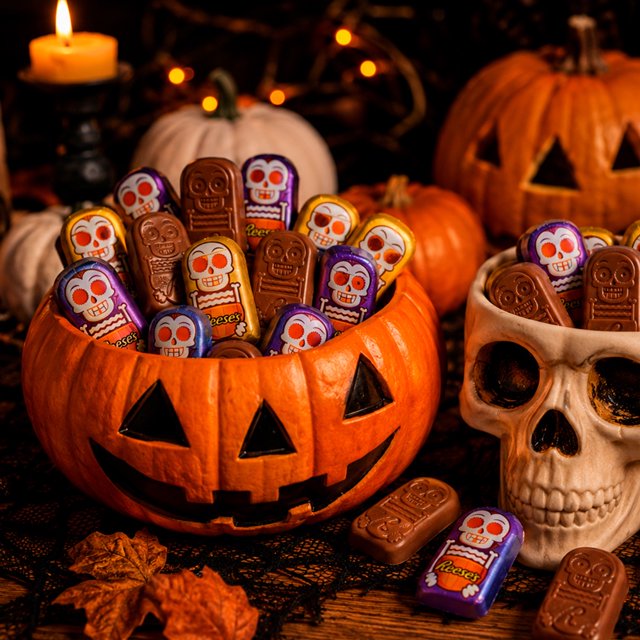 Chocolate dulce Reese's relleno crema de cacahuate para Halloween 450 g