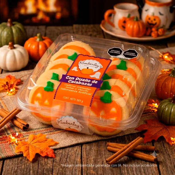 981055623-3l Galletas Glaseadas Halloween Kimberley's Sabor Vainilla 383 g