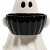 Dulcero de Fantasma MRK HOME de Dolomita, Decoración de Halloween con Tazón Negro para Dulces