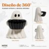Dulcero de Fantasma MRK HOME de Dolomita, Decoración de Halloween con Tazón Negro para Dulces