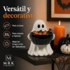 Dulcero de Fantasma MRK HOME de Dolomita, Decoración de Halloween con Tazón Negro para Dulces