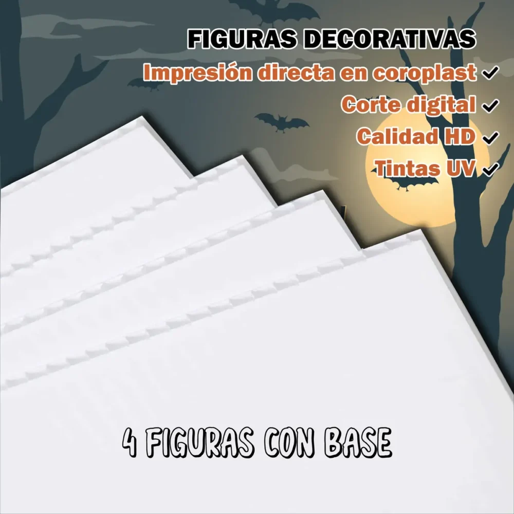 Halloween Personajes, Figuras Con Base, Pack 4 Piezas Agregar a favoritos