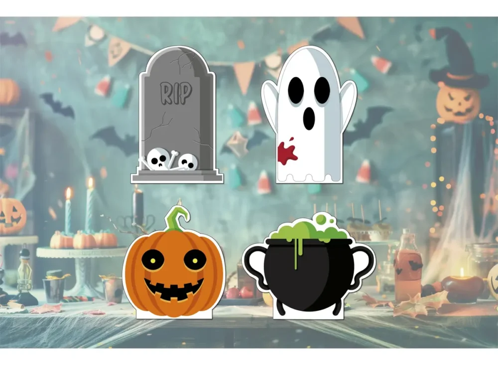 Halloween Personajes, Figuras Con Base, Pack 4 Piezas Agregar a favoritos